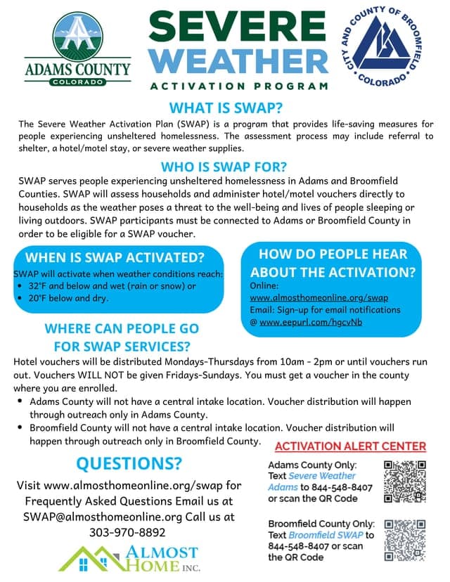 The SWAP flyer: what SWAP is, who it is for, when it activates and how to get text alerts