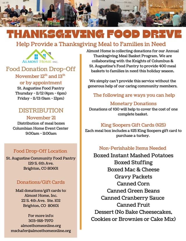 Thanksgiving Food Drive flyer, page preview