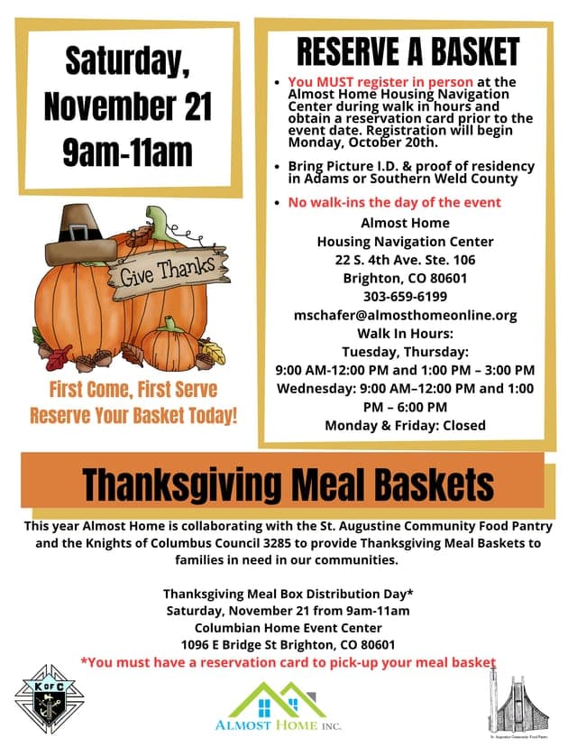Reserve a Basket flyer, page preview